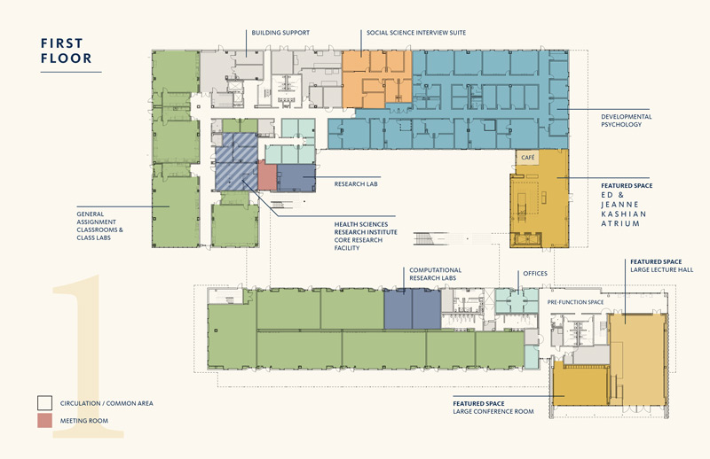 medical education building floor plans, first floor